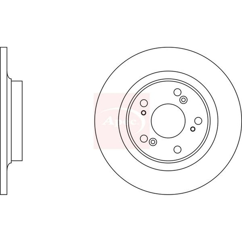 Apec Rear Brake Solid Discs & Pads fits Honda S2000 1999-2009 2.0 2.2