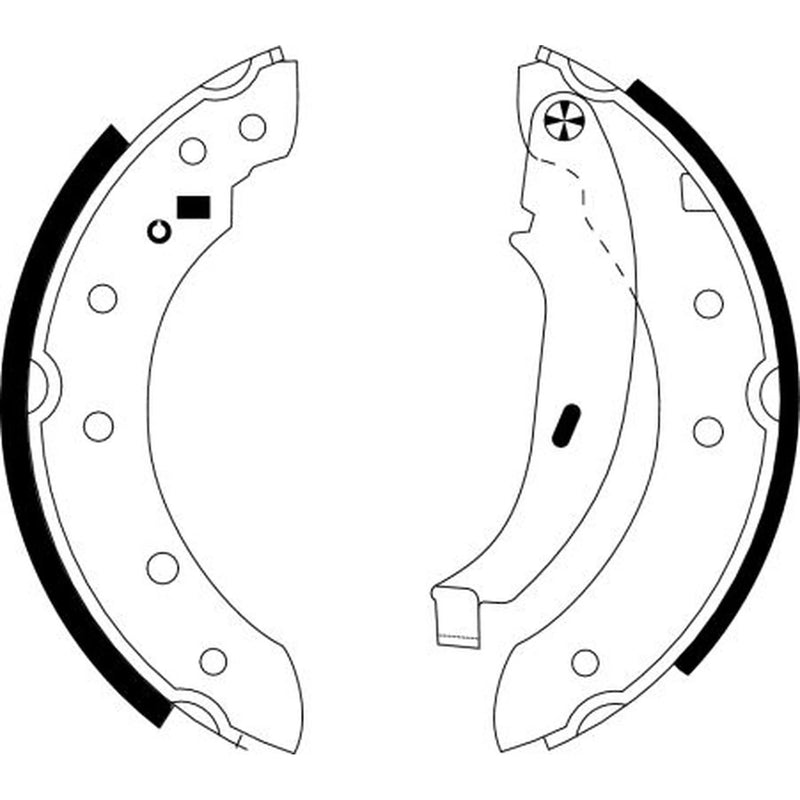 Mintex Brake Shoe Set Axle Kit fits Renault Clio II Hatchback 1998-2010