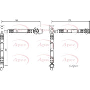 Apec Brake Hydraulic Hose Line Front Right fits Nissan Primera 2002-2008