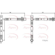Apec Brake Hydraulic Hose Line Front Right HOS3519