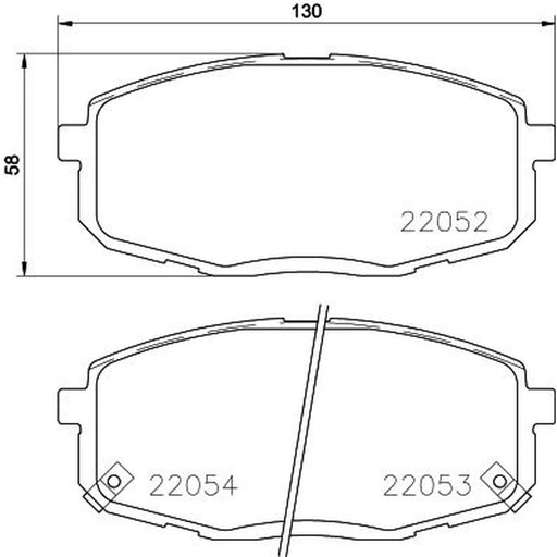 DON Front Brake Pad Set fits Hyundai Elantra VI 2016-2020 2.0
