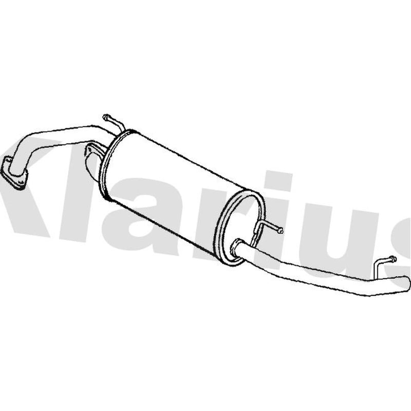 Klarius Box With Tail Pipe Rear fits Honda Civic VIII 2005-2011 1.8