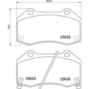 Brembo 4 x Front Brake Pad Set fits Opel Corsa E 2015 on 1.6