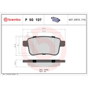 Brembo 4 x Rear Brake Pad Set fits Mercedes-Benz Citan Dualiner 2012-2021