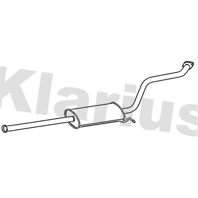 Klarius Box With Centre Pipe Centre fits Hyundai Getz 2002-2005 1.1 1.3 1.6