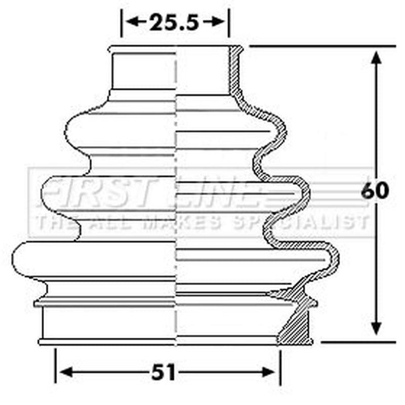 First Line Drive Shaft Bellow Kit Front Left Thermoplast fits Audi A1 2012 on