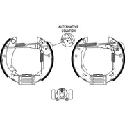 Mintex Brake Shoe Set Axle Kit fits Peugeot 205 1983-1998 1.3 1.6 1.9