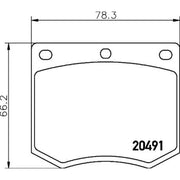 Mintex Front Brake Pad Set fits Ac Me 1979-1986