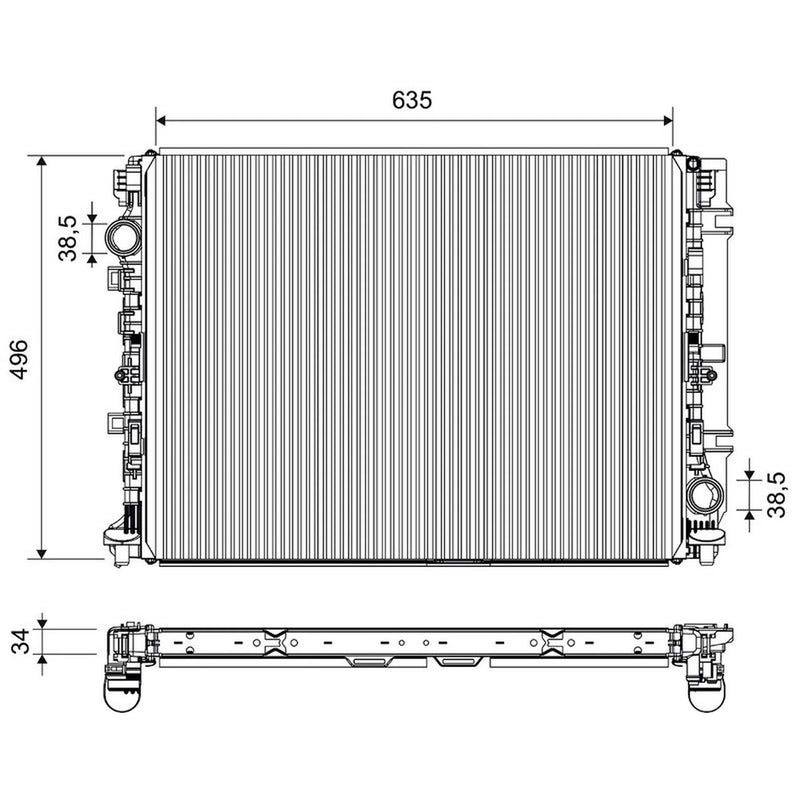 Valeo Engine Radiator 701500