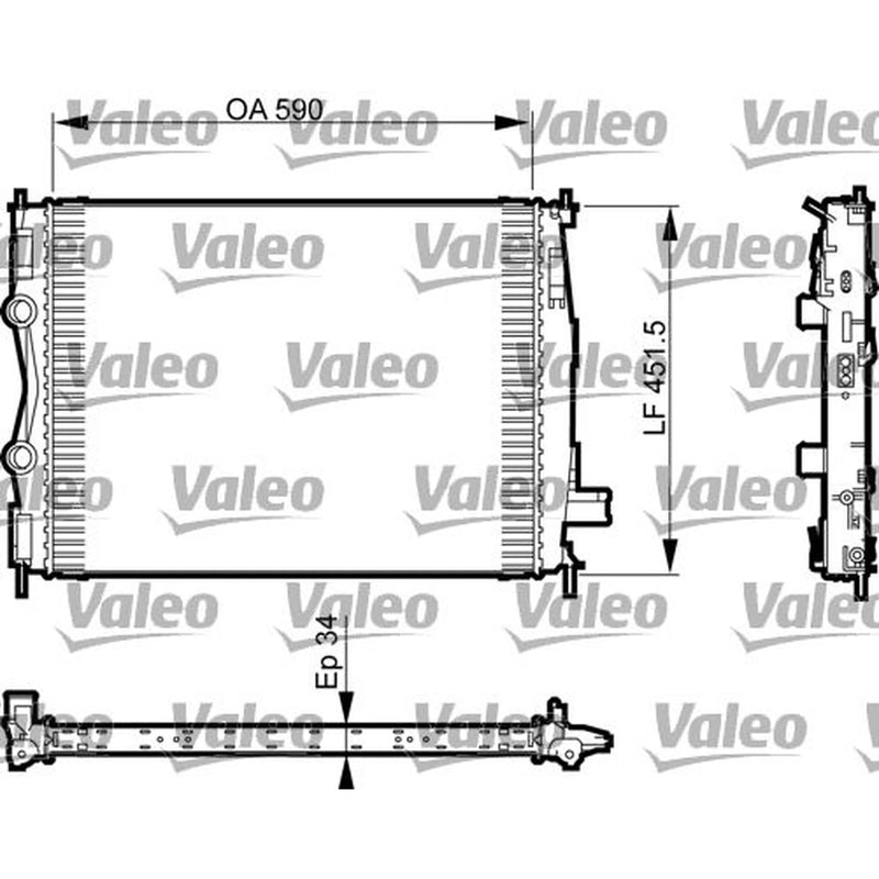 Valeo Engine Radiator 735380