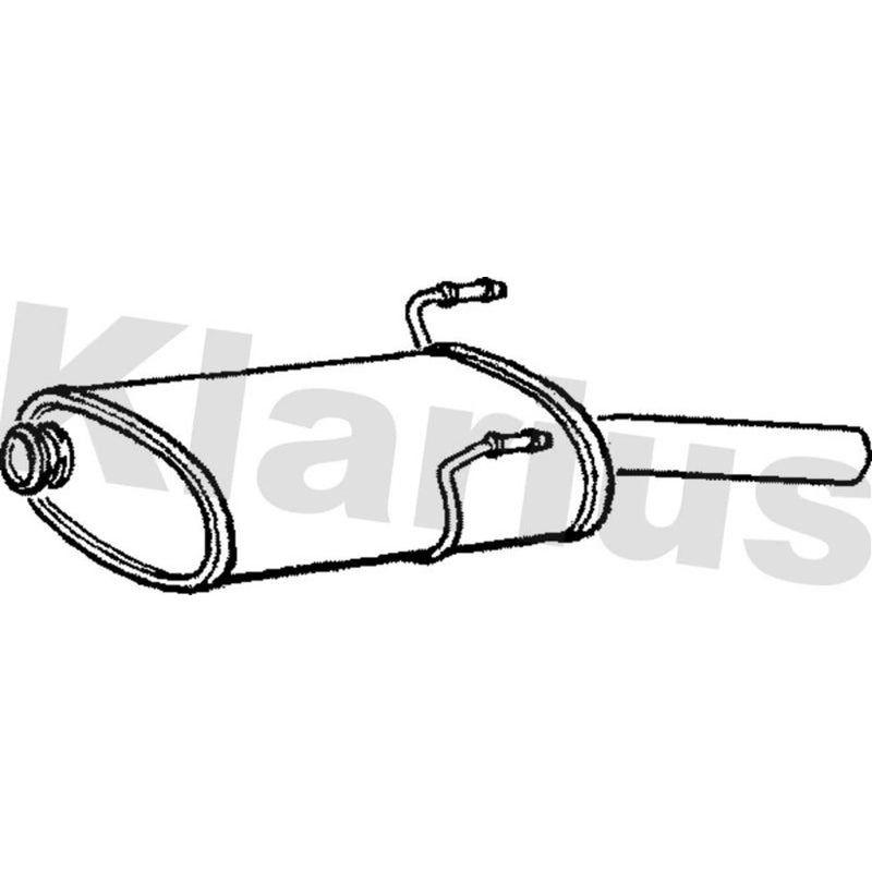 Klarius Box With Tail Pipe Rear fits Peugeot 406 1996-2004 1.8 2.0