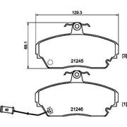 Mintex Front Brake Pad Set fits Acura Legend 1986-1991 2.0 2.5 2.7