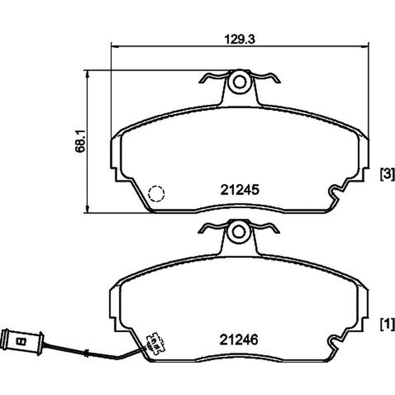 Mintex Front Brake Pad Set fits Acura Legend 1986-1991 2.0 2.5 2.7