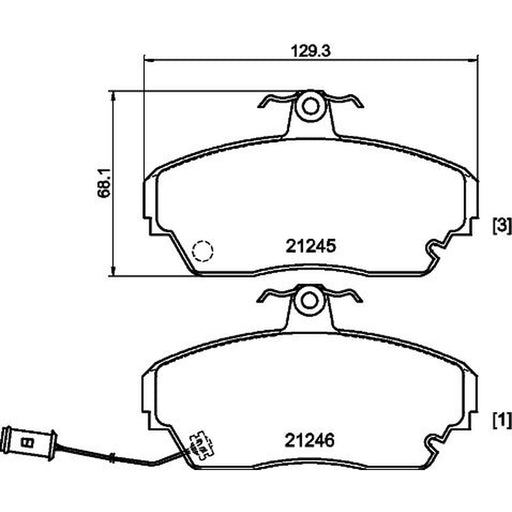 Mintex Front Brake Pad Set fits Acura Legend 1986-1991 2.0 2.5 2.7