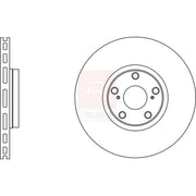 Apec Front Brake Vented Discs & Pads fits Toyota Avensis 2008-2018 2.0 2.2