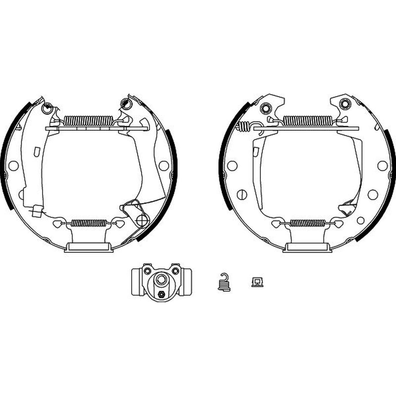 Mintex Brake Shoe Set Axle Kit fits Citroën C15 1987-2000 1.8