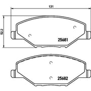 DON Front Brake Pad Set fits Skoda Fabia II 2011-2014 1.2