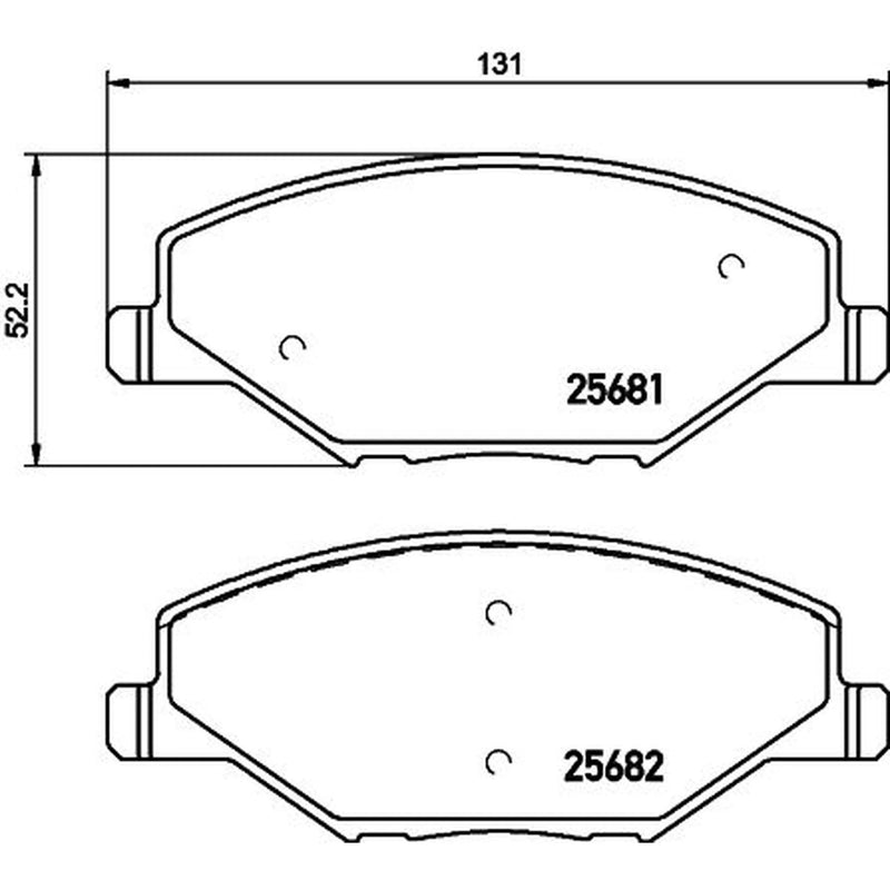 DON Front Brake Pad Set fits Skoda Fabia II 2011-2014 1.2