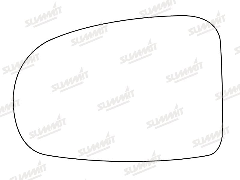 Summit Stick-On Aspheric Mirror Glass fits Toyota Avensis 08 on LHS Summit - Bars 4 Cars