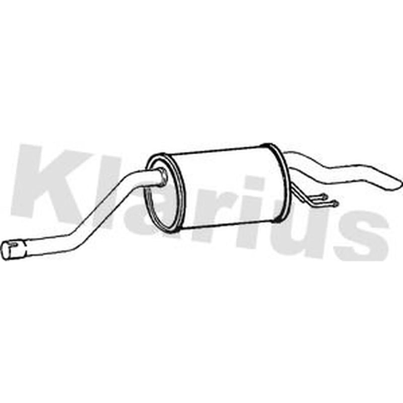 Klarius Box With Tail Pipe Rear fits Fiat Idea 2004-2005 1.3