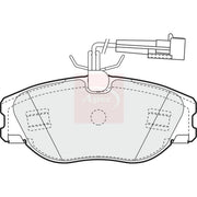 Apec Front Brake Pad Set fits Alfa Romeo 155 1992-1997 1.6 2.0 2.5