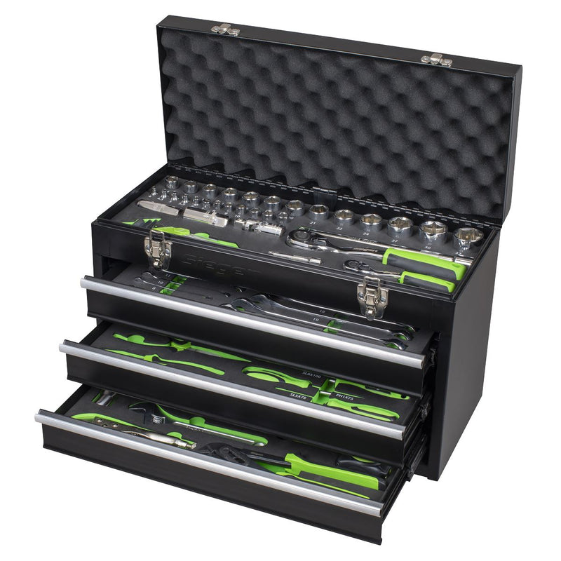Siegen Siegen Portable Tool Chest 3 Drawer with 98pc Tool Kit S01266 Siegen - Dynamic Drive