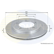 Comline Front Brake Discs & Pad fits Suzuki Grand Vitara I Open Off-Road Vehicle
