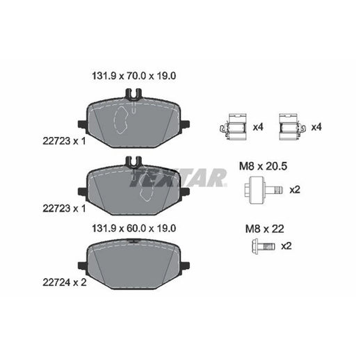 Textar Rear Brake Pad Set 2272301