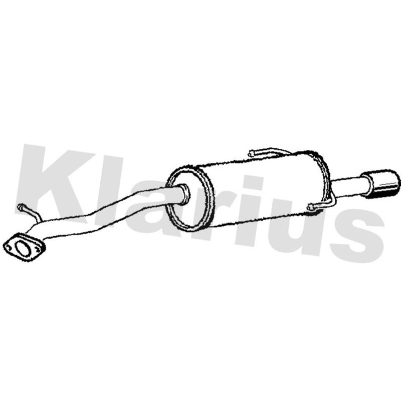 Klarius Box With Tail Pipe Rear fits Subaru Legacy 1998-2003 2.0