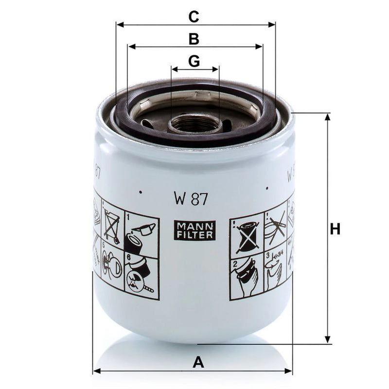 MANN-FILTER Service Kit with Air & Oil Filters fits Landini Series 1 2011 on