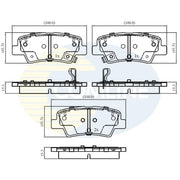 Comline Front & Rear Brake Discs & Pads fits Hyundai I20 II 2014-2020 1.2