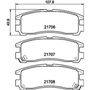 DON Rear Brake Pad Set fits Chrysler Sebring 1995-1996 2.5