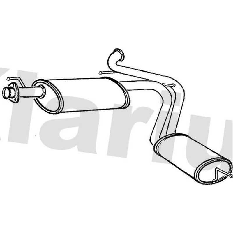 Klarius Box With Tail Pipe Rear fits Citroën Relay I 2000-2002 2.8