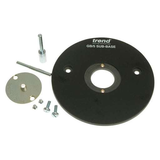 Trend GB5 Sub Base C/W Bush & 2 Pins Trend - Town Tools