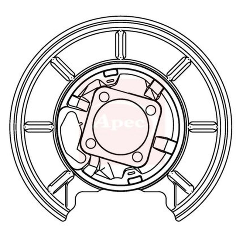 Apec Brake Disc Splash Guard Rear Left ASG1165