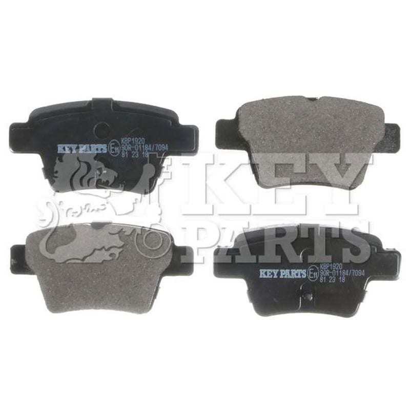 Key Parts 4 x Rear Brake Pad Set fits Citroën C4 2004-2011 1.4 1.6 2.0