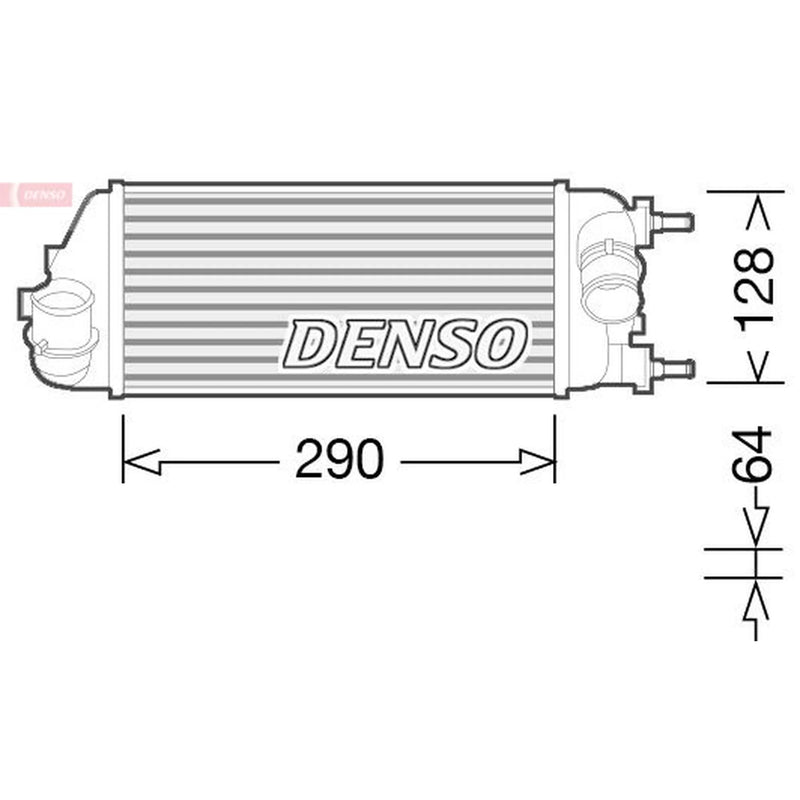 Denso Intercooler (Charge Air Cooler) fits Fiat Panda 2012 on 0.9 1.3