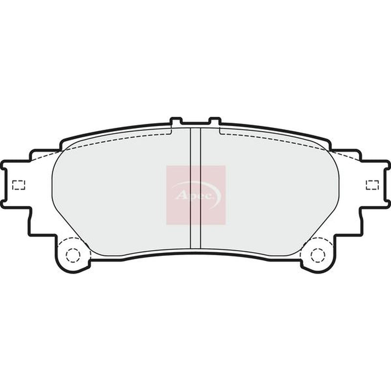Apec Rear Brake Pad Set fits Lexus Gs 2012-2018