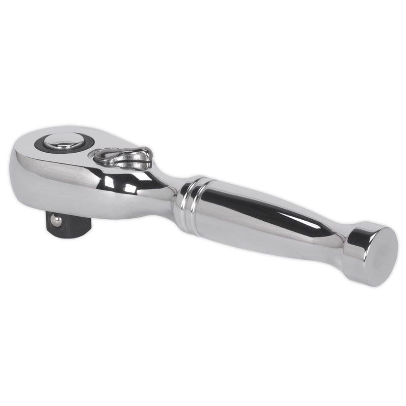 STUBBY RATCHET WRENCH 3/8inchSQ DRIVE PEAR-HEAD FLIP Sealey Premier  - Dynamic Drive