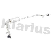 Klarius Box With Centre Pipe Centre fits Honda Jazz II 2002-2008 1.2 1.3 1.4