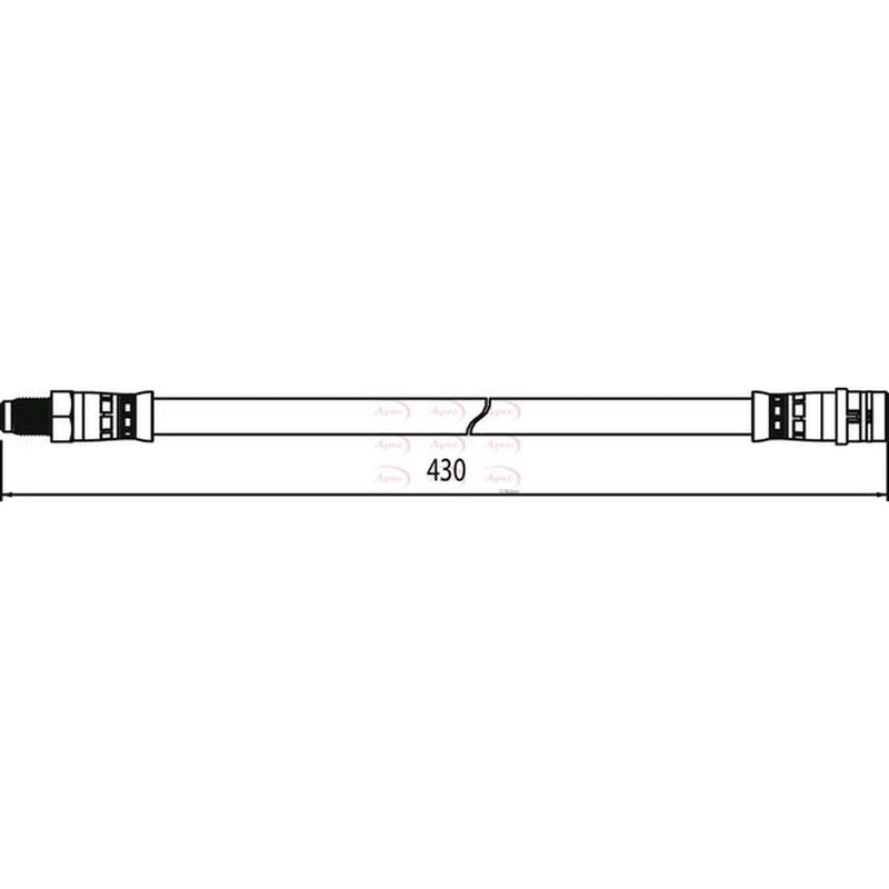 Apec Brake Hydraulic Hose Line Front fits Mercedes-Benz Cls 2011-2017