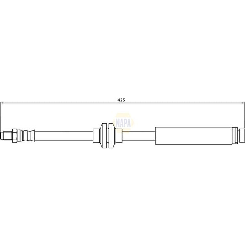 NAPA Brake Hydraulic Hose Line Rear fits Ford Focus III 2010-2020