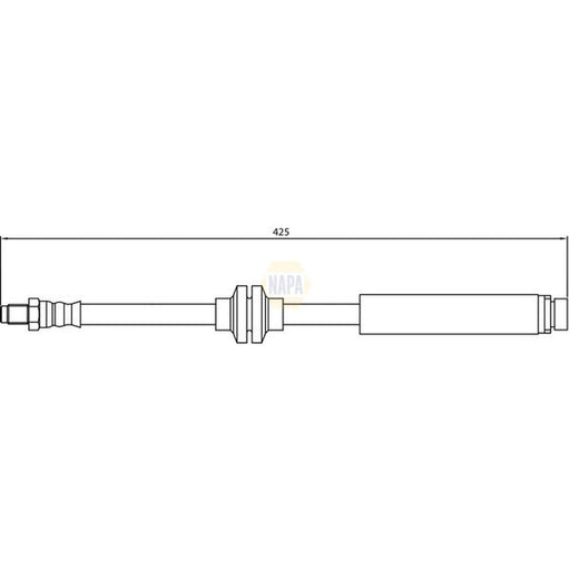 NAPA Brake Hydraulic Hose Line Rear fits Ford Focus III 2010-2020