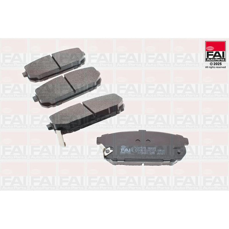 FAI Rear Brake Pad Set fits Kia Sorento I 2002-2011 2.4 2.5 3.3 3.5