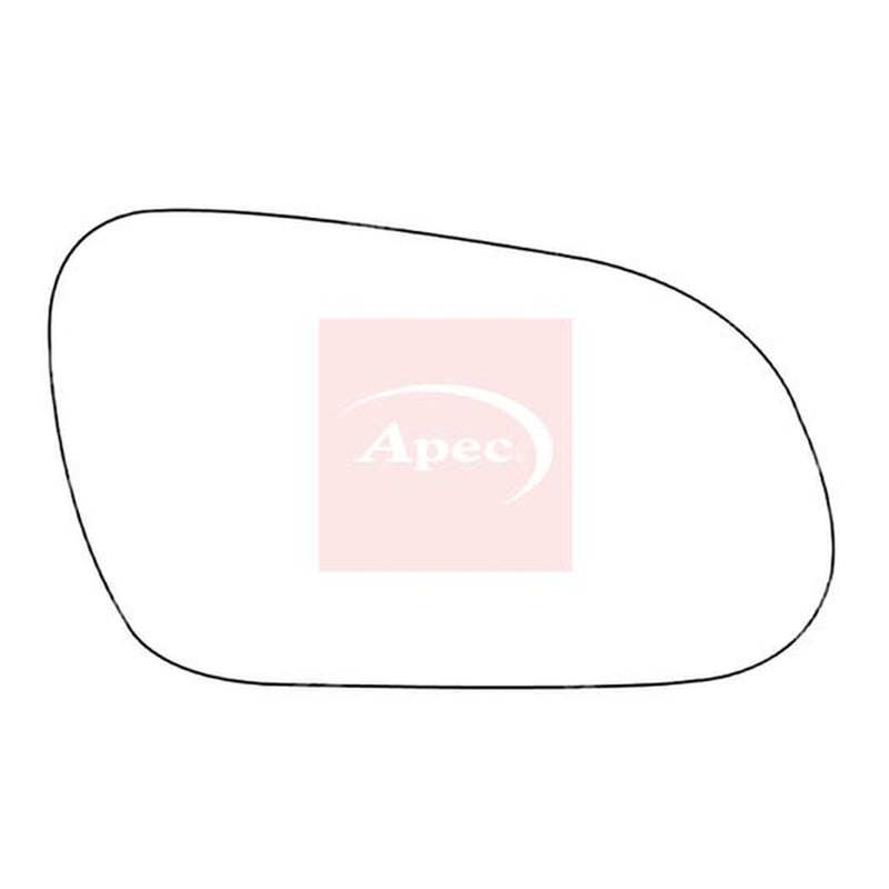 Apec Exterior Wing Mirror Glass Right fits VW Fox 2005-2011 1.2 1.4