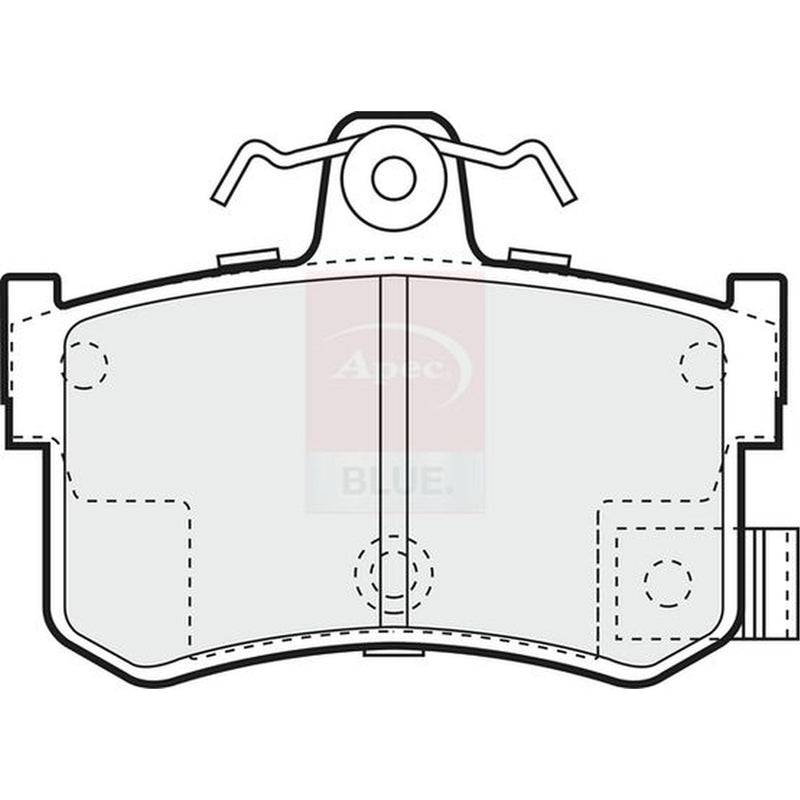 Apec Rear Brake Pad Set fits MG Mgf 1995-2002 1.6 1.8