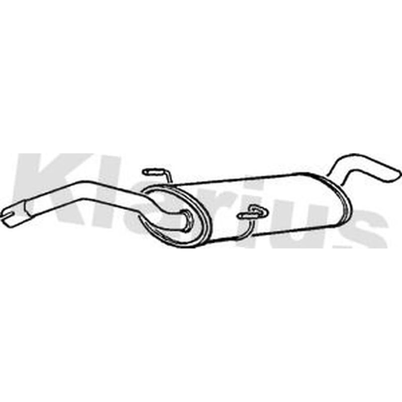 Klarius Box With Tail Pipe Rear fits Citroën Dispatch I 1995-2006 1.9