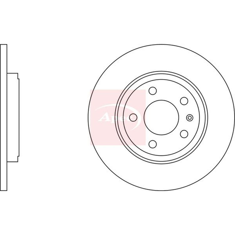 Apec Front Vented & Rear Vented Brake Discs & Pads fits Audi A4 B7 2004-2008 1.8