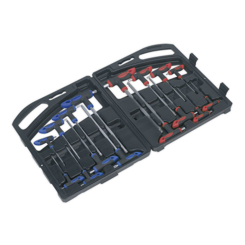 Sealey T-Handle TRX-Star* & Hex Key Set 16pc AK7147 Sealey - Dynamic Drive