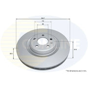 Comline Front Brake Discs & Pads fits Audi Q5 2008-2017 2.0 3.0